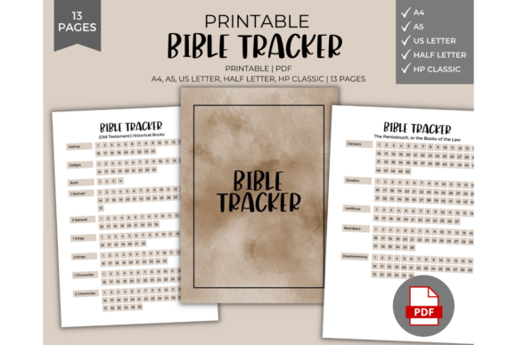 Bible Tracker Printable Graphic Templates Review