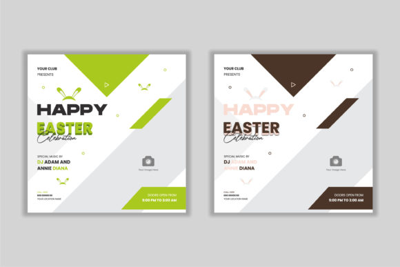 Easter Party Social Media Post Banner Web Templates
