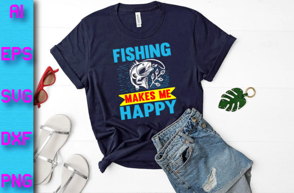 Fishing Makes Me Happy Print Template Review