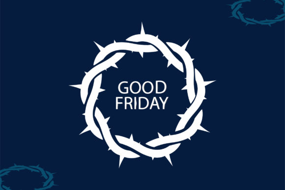 Good Friday with Blue Background Illustrations