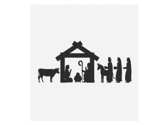 Nativity Scene Christmas Graphic for Crafts