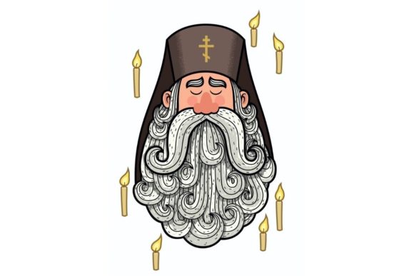 Orthodox Priest Illustrations for Branding
